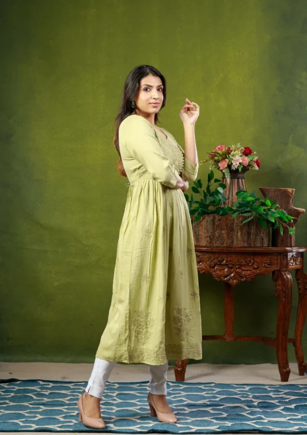 Anarkali Top - Green - Image 3