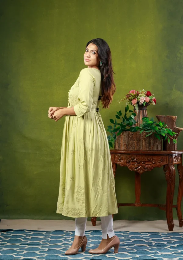 Anarkali Top - Green - Image 2