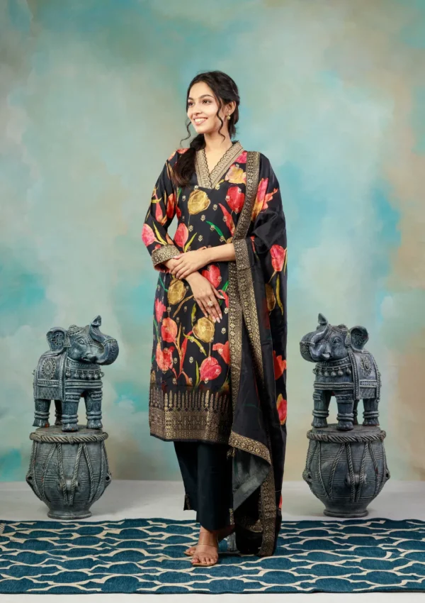 Salwar Set - Black - Image 3