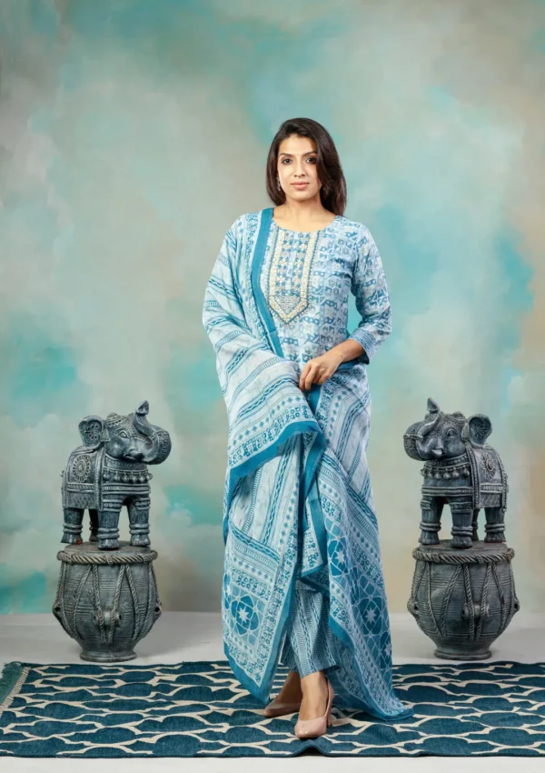 Salwar Set - Blue - Image 3